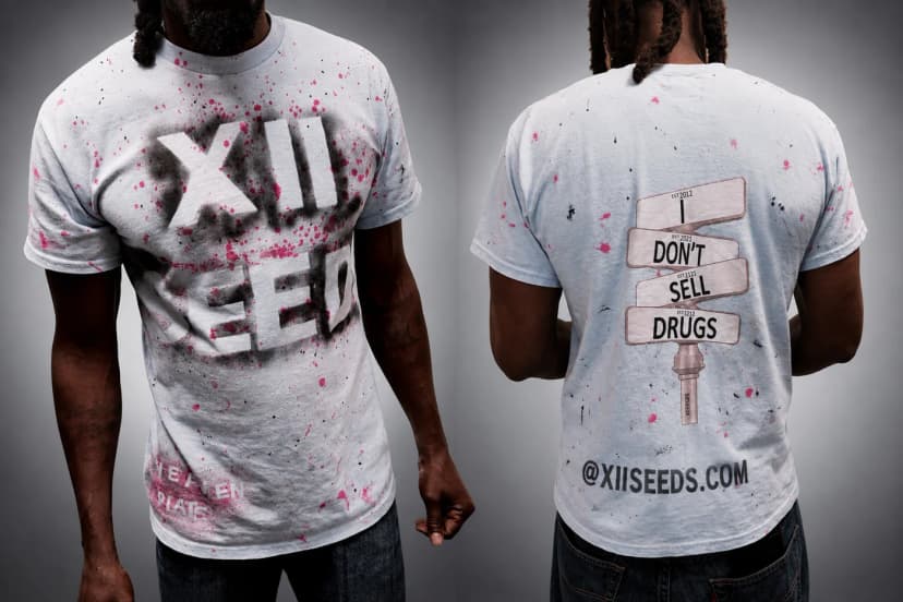 White Paint-Splatter Tee
